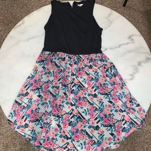 Black/Floral Tank Top Dress